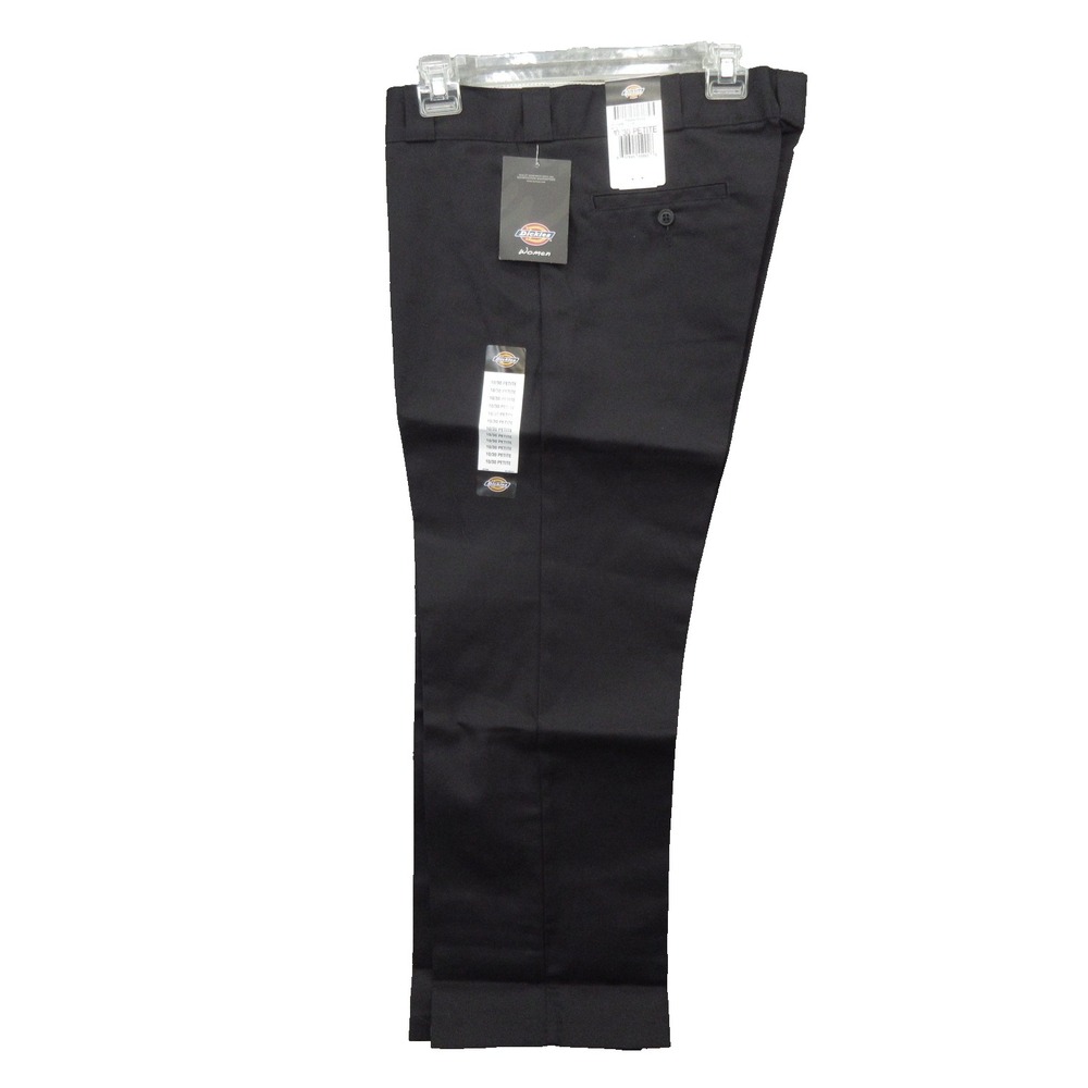 Dickies 774 Women's Work Pants Size 10/30P Black Original Fit Straight Leg New